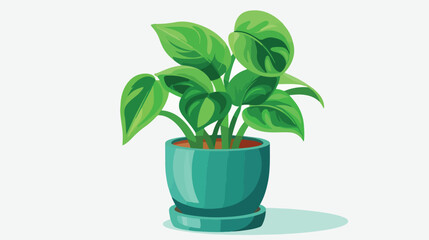 Plant icon flat vector isolated on white background