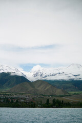 At Issyk-Kul: Tian Shan Mountains at Cholpon Ata, Kyrgyzstan
