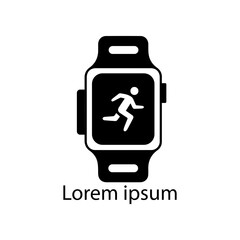 Hand Watch Icon. Wrist Watch Simple Black Line Icon on White Stock Vector - Illustration.