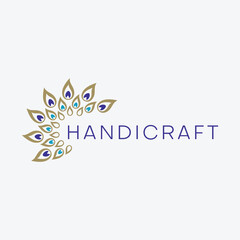 Fototapeta na wymiar handicraft decoration store logo design vector