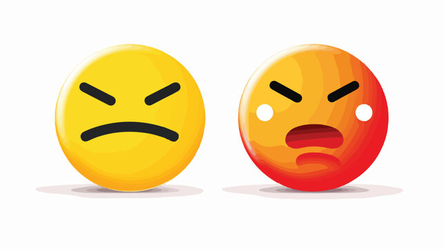 Rating feedback scale isolated emoticon concept. 