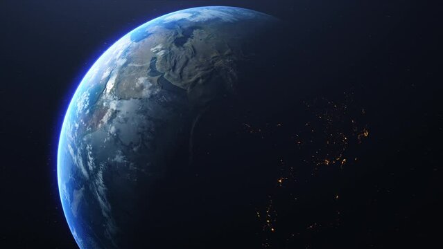Cinematic Earth Fast Zoom: Gulf and North Africa 4K ProRes 422 HQ