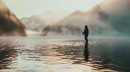A person fishing, representing how to attract customers in business