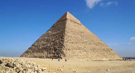 Fototapeta na wymiar Pyramid of Khafre (Chephren) in Giza, Egypt