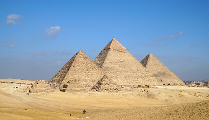 Fototapeta premium Giza Pyramid Complex. Giza Necropolis in Cairo Egypt.