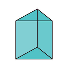 triangle prism icon vector illustration design template