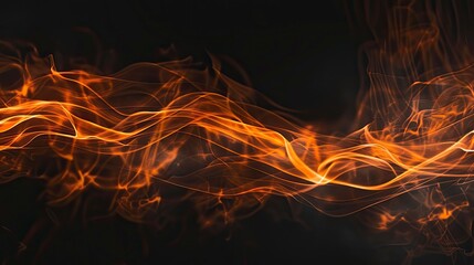 Fototapeta na wymiar Black background with abstract flame - generative ai