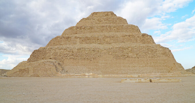 The Step Pyramid of King Djoser (Djeser or Zoser) in Cairo, Egypt.