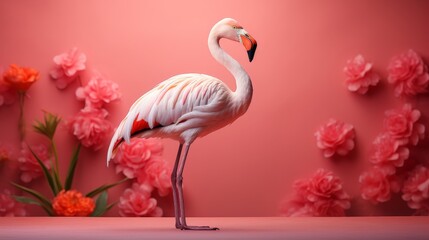Elegant Stance Flamingo Striking a Pose