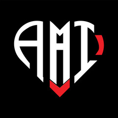 MONOGRAM AMI logo design template vector. MONOGRAM AMI Business abstract connection vector logo. MONOGRAM AMI icon circle logotype
