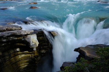 waterfall and rocks