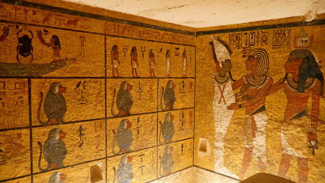 Tomb of Tutankhamun (KV62) in the Valley of the Kings. Luxor, Egypt - February 4, 2024. 