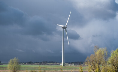 Fototapeta premium wind turbine in the wind