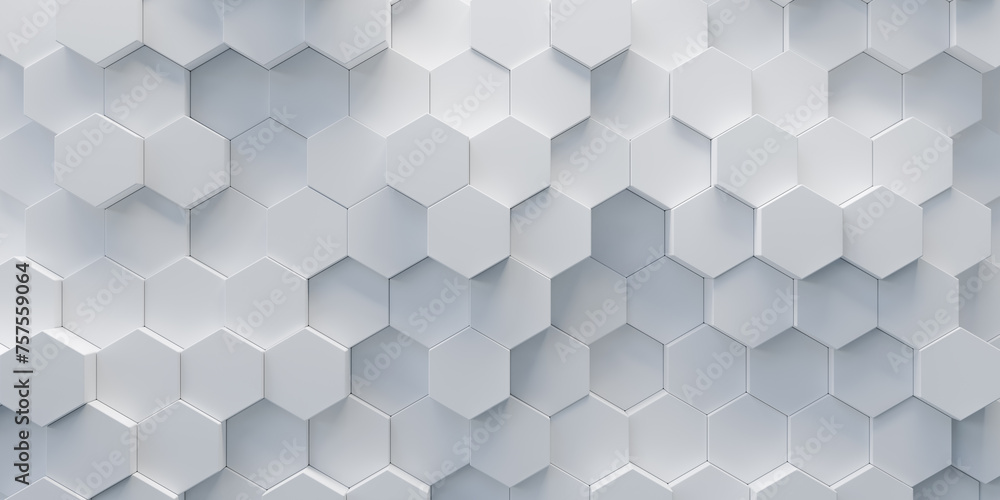 Poster abstract black polygonal background. 3d rendering. displaced hexagonal pattern. futuristic concept