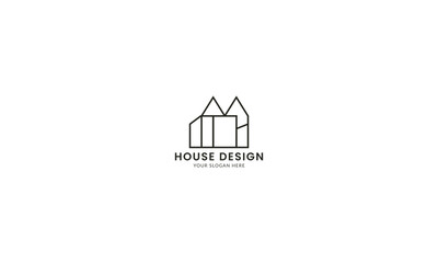 Nostalgic home logo, recalling fond memories and sentimentality through vintage-inspired elements.