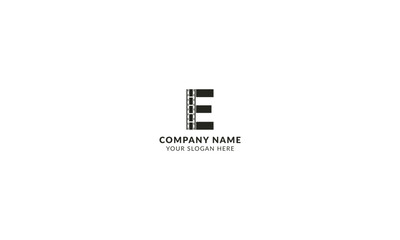 A minimalist latter E timeless logo symbolizing simplicity and elegance with clean lines and road proportions.