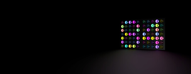 Scheinwerfer-Anzeige zeigt die Zahl 84