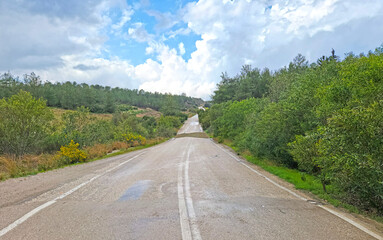 A rural road between Misis and Yumurtalik just after a rain