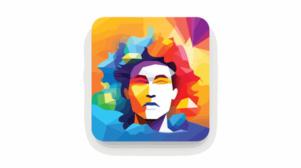 Vector creative app icon. flat vector isolated