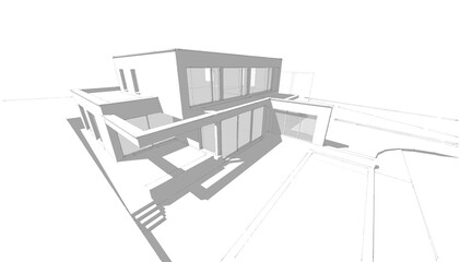 house architectural sketch