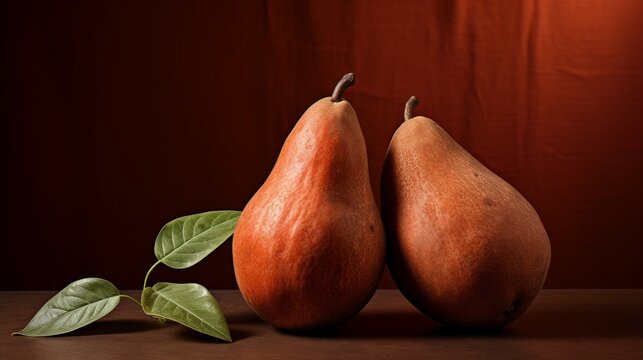 Brown Delight Mamey Sapote on a Brown Background