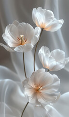 Obraz na płótnie Canvas white tulips, flowers, background