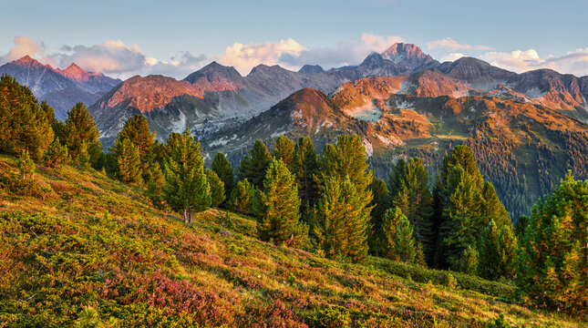 Blick auf den Acherkogel von den Feldringer B&ouml;den, Stubaier Alpen, Tirol, &Ouml;sterreich