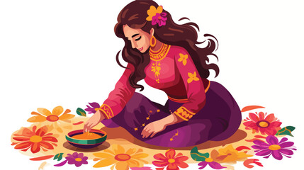 Write about the tradition of making rangolis 