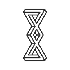 Abstract shape icon isolated on white background. Vector illustration.