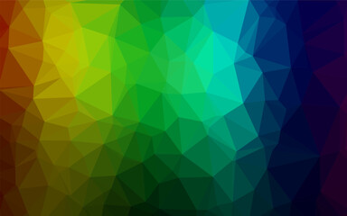 Fototapeta premium Dark Multicolor, Rainbow vector triangle mosaic template.