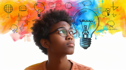 Black teen full of ideas