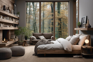 Embrace the simplicity of a cozy Scandinavian-style bed, offering a perfect blend of comfort and elegance.