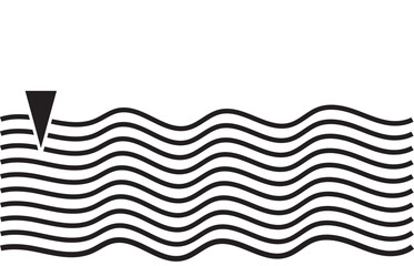 Black seamless wavy line pattern vector illustration, Modern blue vector seamless gradient wavy line pattern