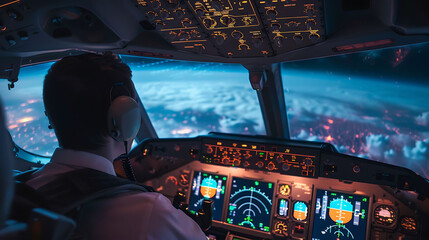 A Pilot Monitoring weather conditions, airspace restrictions, and aircraft systems to make real-time decisions and adjustments during flight