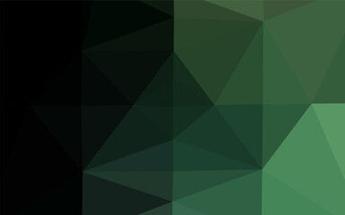Obraz premium Dark Green vector abstract polygonal cover.