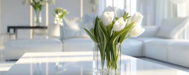 white tulips.