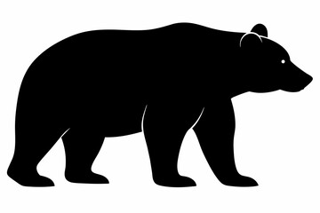  bear silhouette on white background
