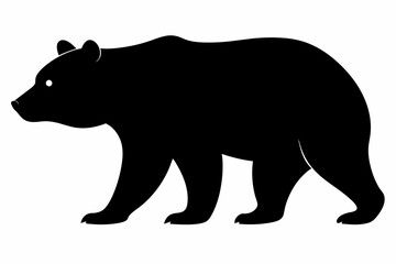  bear silhouette on white background