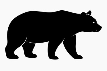  bear silhouette on white background