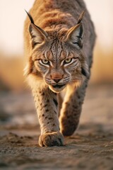 Naklejka na ściany i meble Stealthy Gaze: The Majestic Lynx