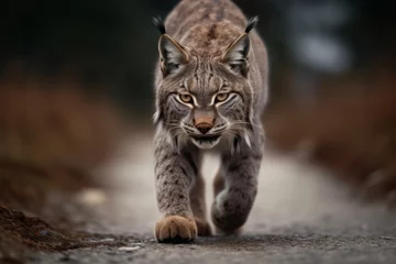Fototapeten Stealthy Gaze: The Majestic Lynx © bernd77