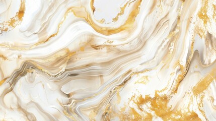Chic Gold and Cream Marble Glamour