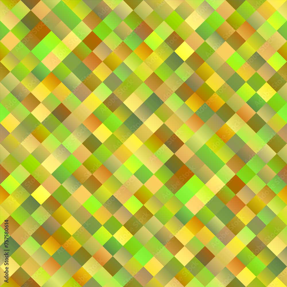 Poster Abstract geometrical gradient square pattern background - colorful vector graphic design