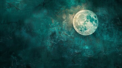Luminous moonbeam and turquoise textured background, evoking clarity and vitality.