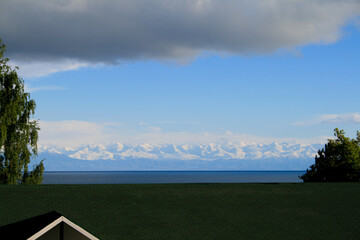 Tian Shan Mountains at Issyk-Kul, Cholpon Ata, Kyrgyzstan
