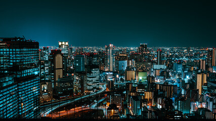 Osaka City at night