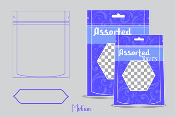 nuts pouch design template.