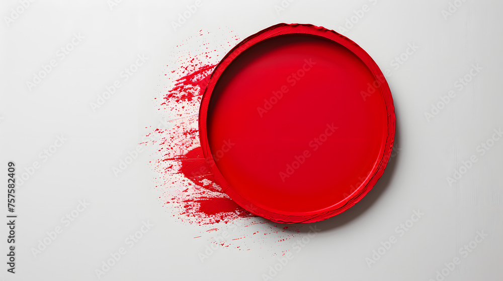Poster simple image of a red circle on a white background