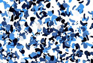 Fototapeta na wymiar Light BLUE vector pattern with chaotic shapes.