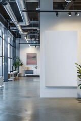Blank poster on the office.